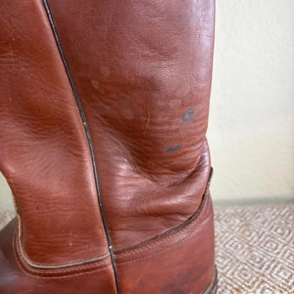 Acme Mens Brown Leather Western Cowboy Boots 9096 Sz 8E Roper Riding Texans